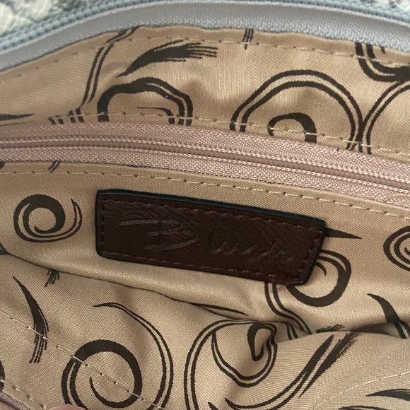 BLUSH Studded Reptile Detail Satchel - Picture 5 of 8